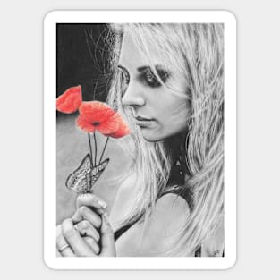 Poppy Flowers Sticker